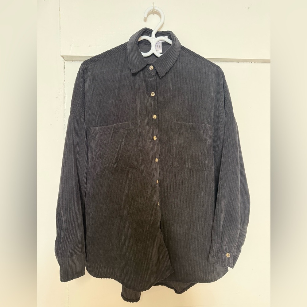 Revamped Oversized Corduroy Button Down Shirt